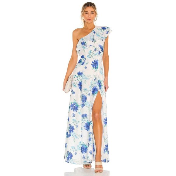Yumi Kim Karen Maxi Dress Love Is King Ivory Blue Floral - Picture 2 of 6